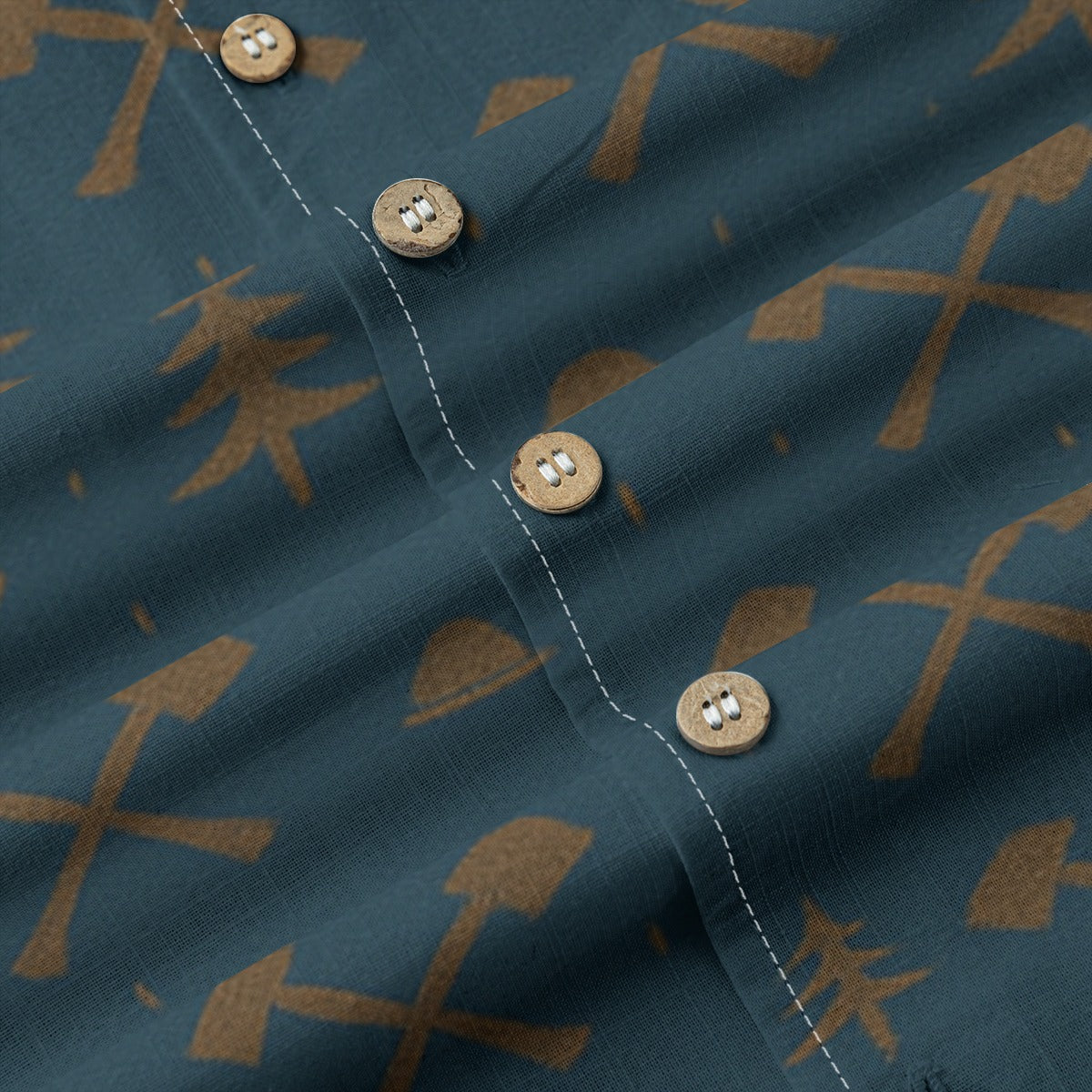 Pine & Steel - All-Over Print Men's Casual Hawaiian Short Sleeve Shirt
