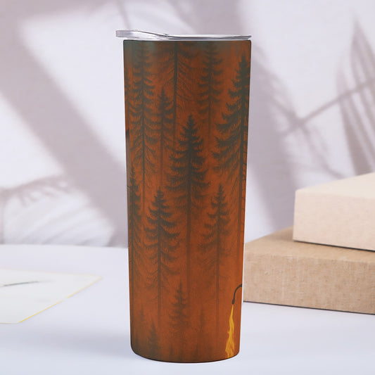 Fireman w/ Forest - Custom 20OZ Straight Cup With Sliding Lid