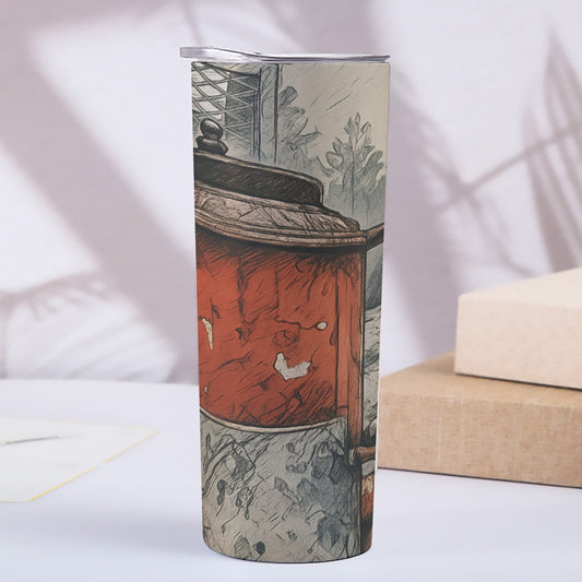 Hut w/ Forest - Custom 20OZ Straight Cup With Sliding Lid