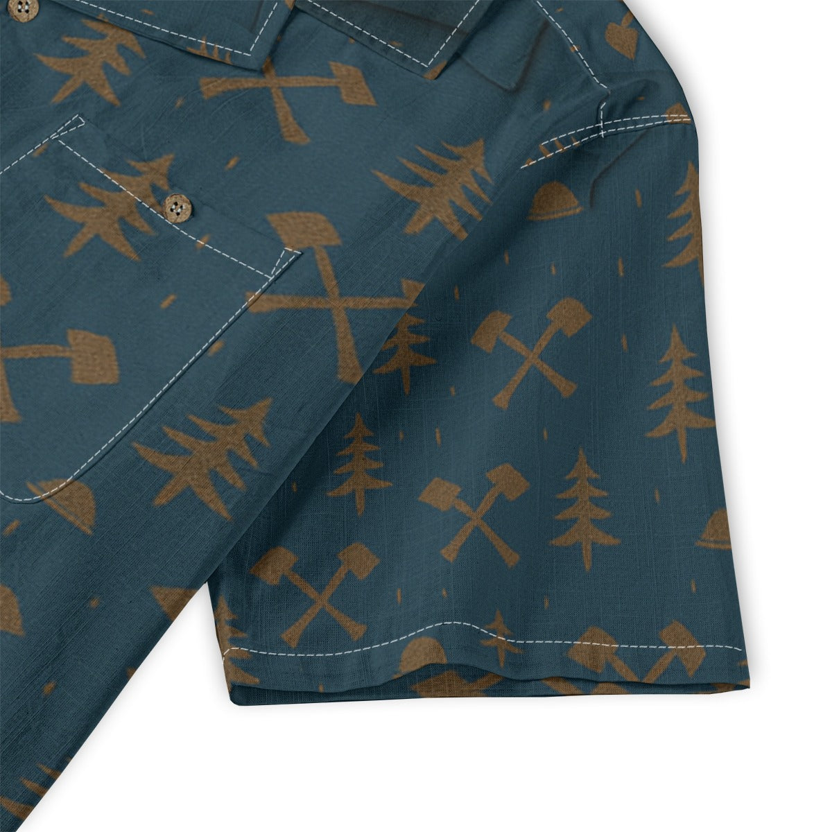 Pine & Steel - All-Over Print Men's Casual Hawaiian Short Sleeve Shirt