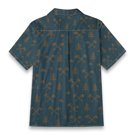 Pine & Steel - All-Over Print Men's Casual Hawaiian Short Sleeve Shirt