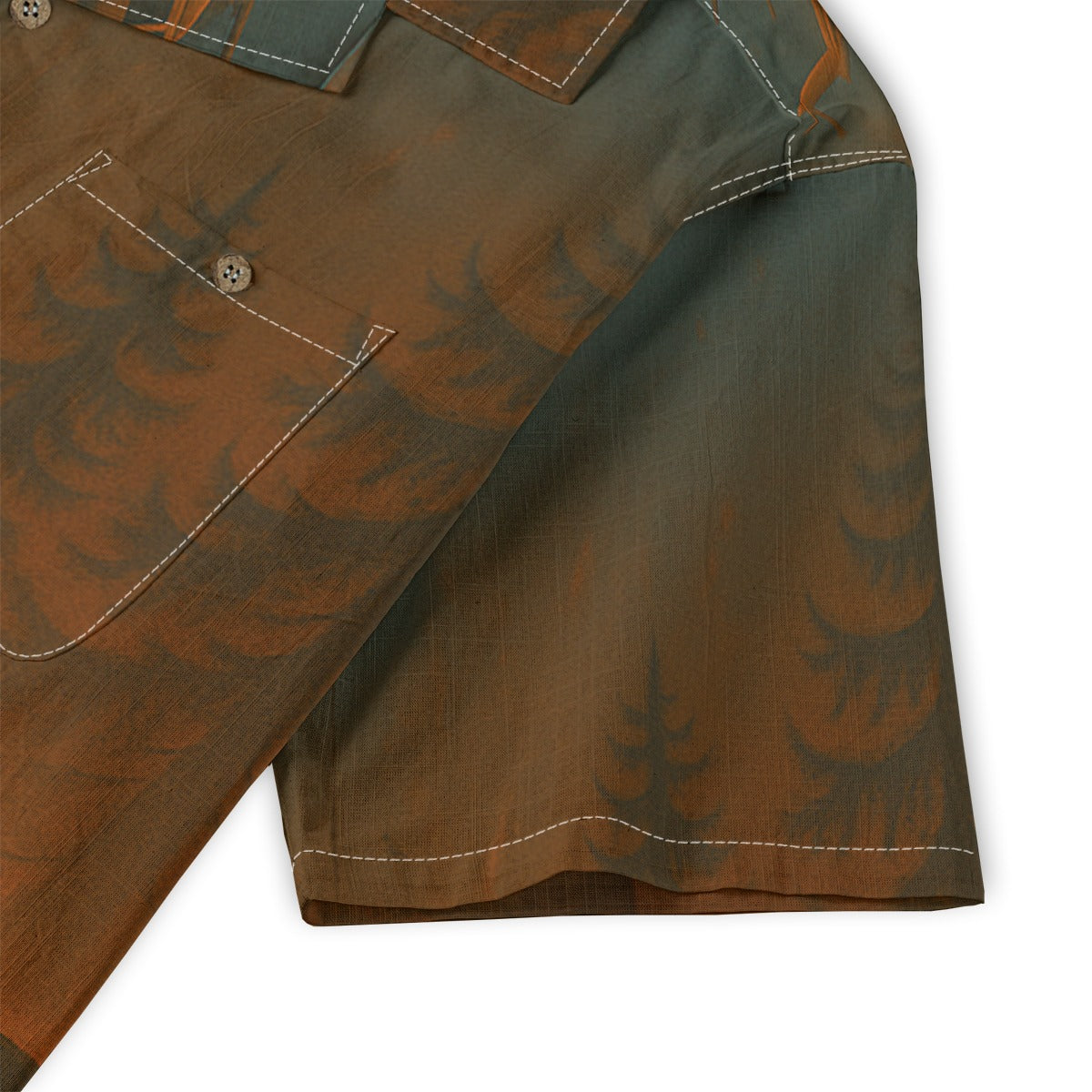 Fireman Extinguishing w/ Helicopter - All-Over Print Men's Casual Hawaiian Short Sleeve Shirt