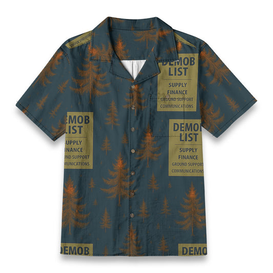 Demob List - All-Over Print Men's Casual Hawaiian Short Sleeve Shirt