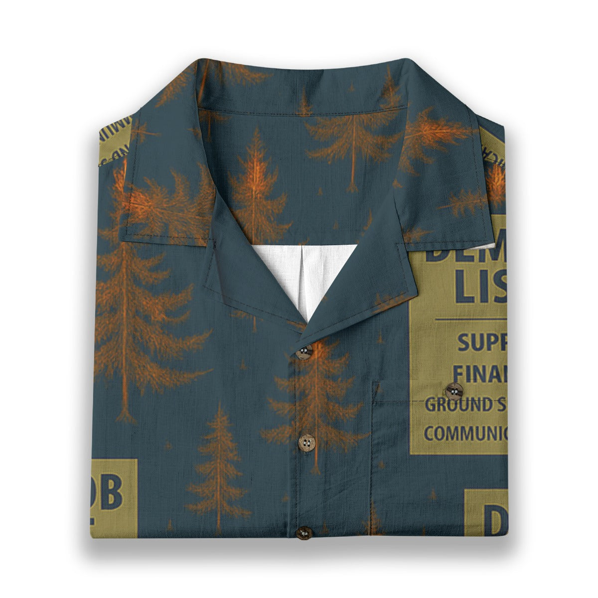 Demob List - All-Over Print Men's Casual Hawaiian Short Sleeve Shirt