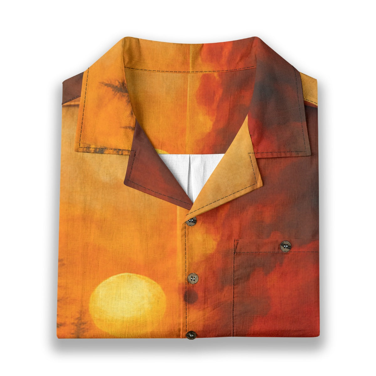 Torched Timber - All-Over Print Men's Casual Hawaiian Short Sleeve Shirt