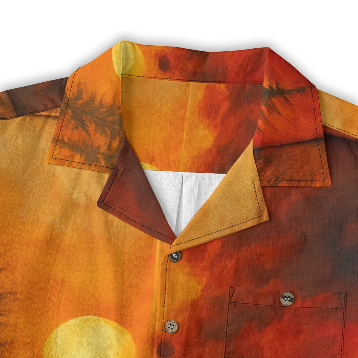 Torched Timber - All-Over Print Men's Casual Hawaiian Short Sleeve Shirt