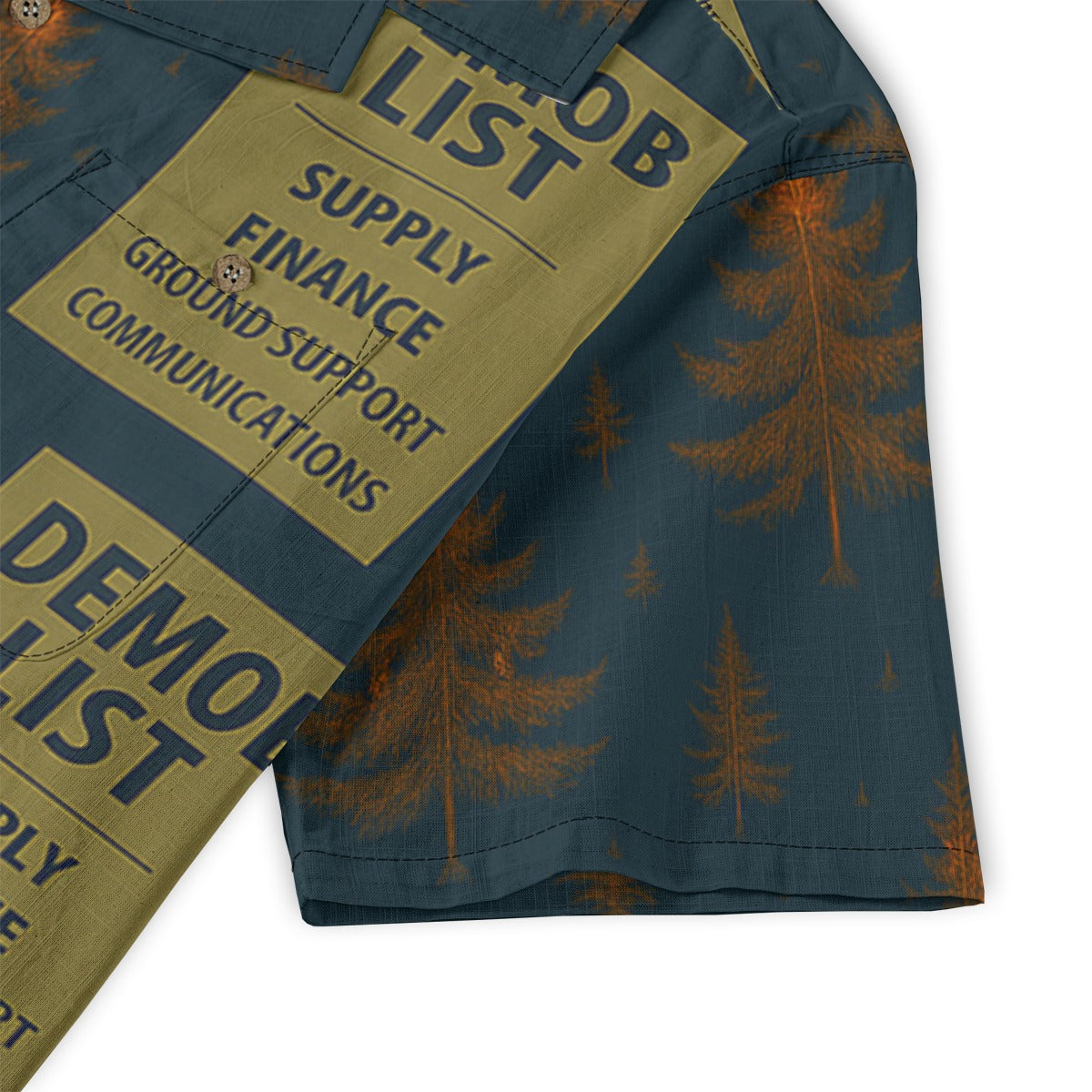 Demob List - All-Over Print Men's Casual Hawaiian Short Sleeve Shirt